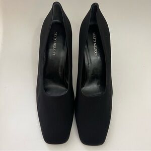 Sesto Meucci Black Square Toe Heel size 12